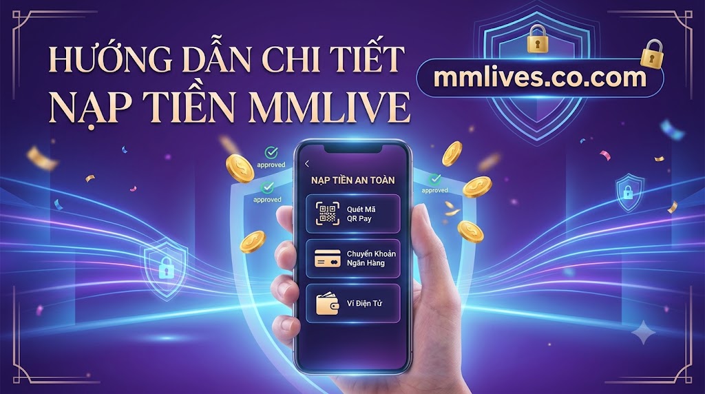 Banner hướng dẫn chi tiết các phương thức nạp tiền an toàn vào ứng dụng MMLive, hình ảnh chính thức từ website fencingchannel.tv.