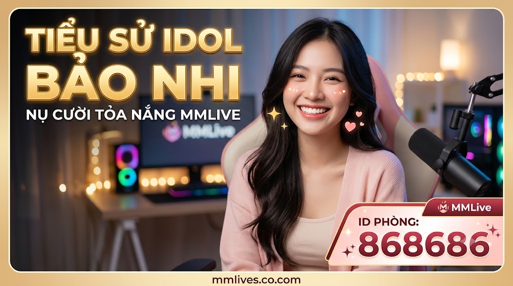 Ảnh thumbnail bài viết TIỂU SỬ IDOL BẢO NHI - NỤ CƯỜI TỎA NẮNG MMLIVE, ID PHÒNG: 868686. Hình ảnh Idol Bảo Nhi cười rạng rỡ trong phòng livestream MMLive, domain fencingchannel.tv.
